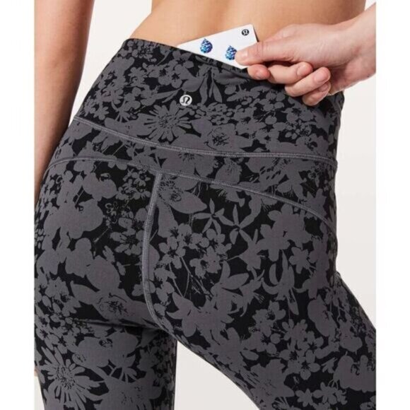 LULULEMON In Movement Crop Everlux 19" Efflorescent Nebula Black 4 - Picture 3 of 8